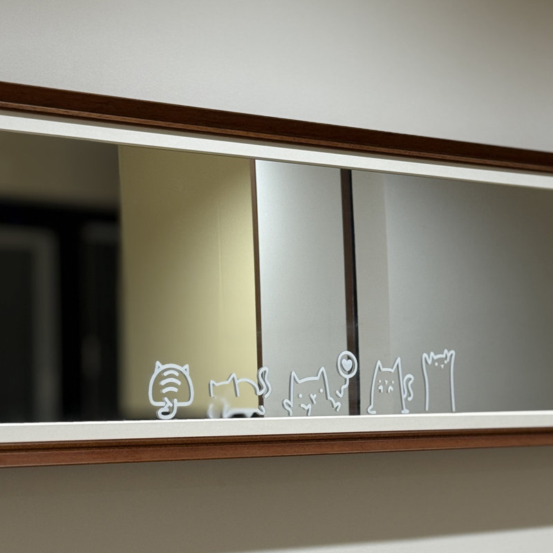 Miroir mural rectangulaire, 64.17"W*16.93"H