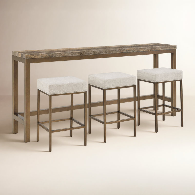 Montclair 85'' W Stone Console Table