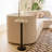 Gatik Pedestal Small End Table, Contemporary Side Table with Black Base and White Top