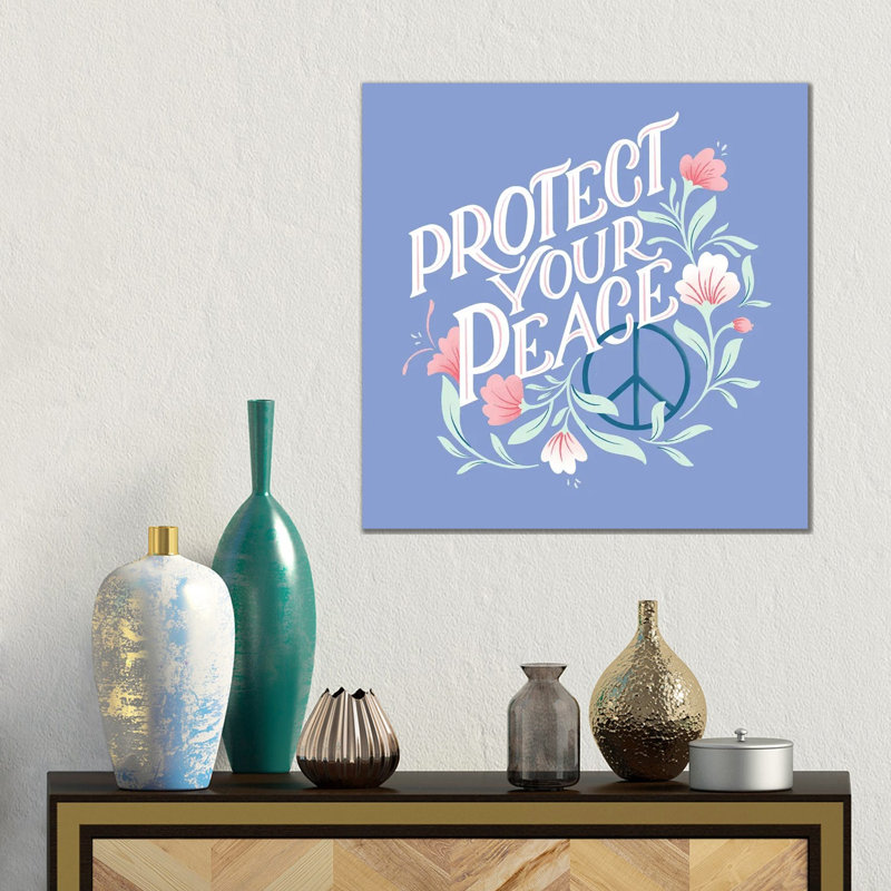 Protect Your Peace I by Gia Graham - 1 Piece Wall Art on Canvas, 45.72cm H x 45.72cm W