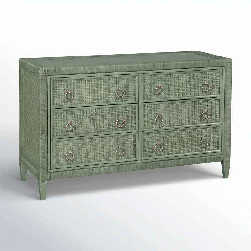 Commode 6 tiroirs Monterey, Non, Nickel satiné, Minéral