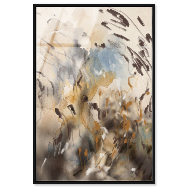 Leave it All behind Acrylic Painting Print, 46"H x 31"W, Black Floater Frame