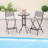 Hokku Designs Outdoor Barstools Counter Height Folding Bar Chairs w/ Back And Footrest-1066703417-1066703418