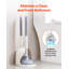 Ensemble de brosse de toilette et de piston avec poignée en PP et ventouse en Tpe, ensemble de nettoyage en profondeur 2 en 1 avec base de rangement ventilée