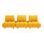 90 pouces de long jaune, sièges spacieux pour divers environnements, coussin à ressorts 3, assemblage facile, style Mid-Century moderne et sièges confortables à assembler,-1931216683