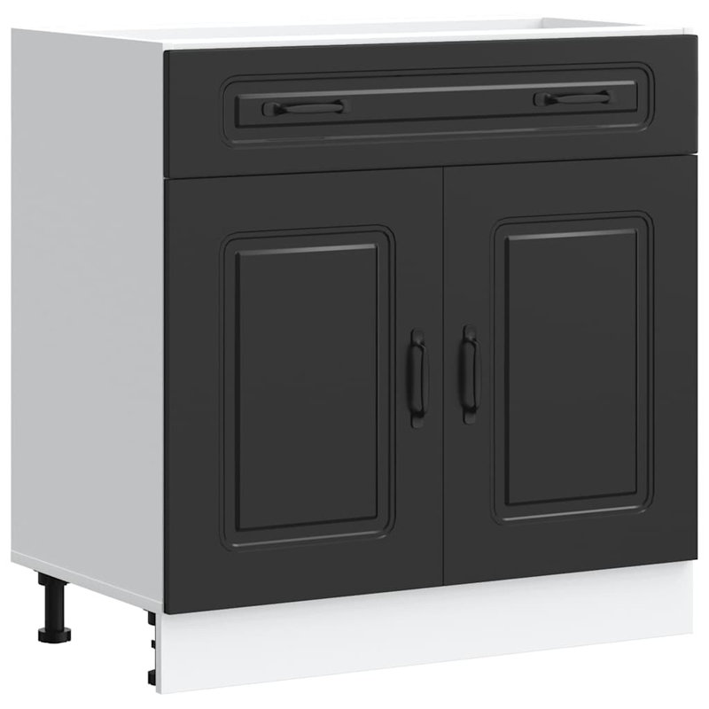 Kitchen Base Cabinet Kalmar Engineered Wood, Black