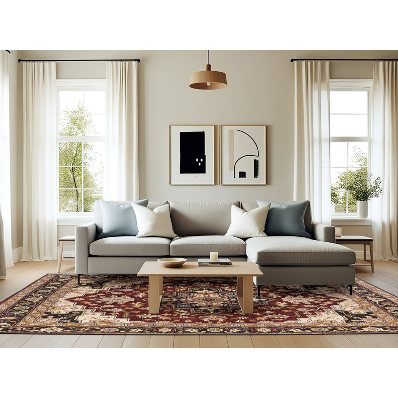 Hagler Oriental Indoor Rug, Rectangle 6' x 9'