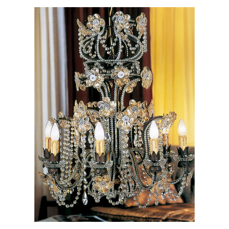 8 - Light Candle Style Classic/Traditional Chandelier with Crystal Accents, Swarovski