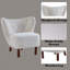Fauteuil d'appoint en sherpa blanc parfait pour les salons modernes
