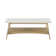 Parker Modern Coffee Table with Open Shelf & White Top