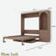 Lit escamotable avec tablette Stoarge, bureau, lumière DEL, armoire et 3 tiroirs Murphy-2029822518