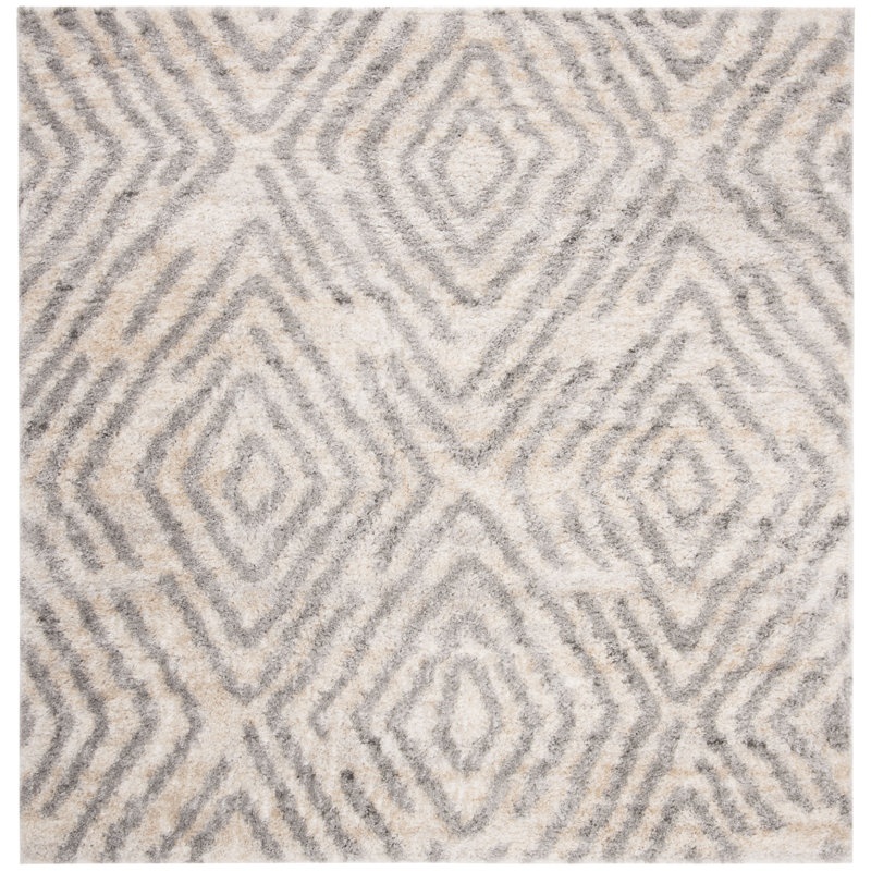 Bakker Shag 200 Performance Geometric Rug, Square 6'7"
