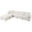 Grand canapé modulaire en forme de U de 130 po avec 2 repose-pieds mobiles, tissu chenille, conception modulaire pour le salon, le cinéma maison et l'espace spacieux