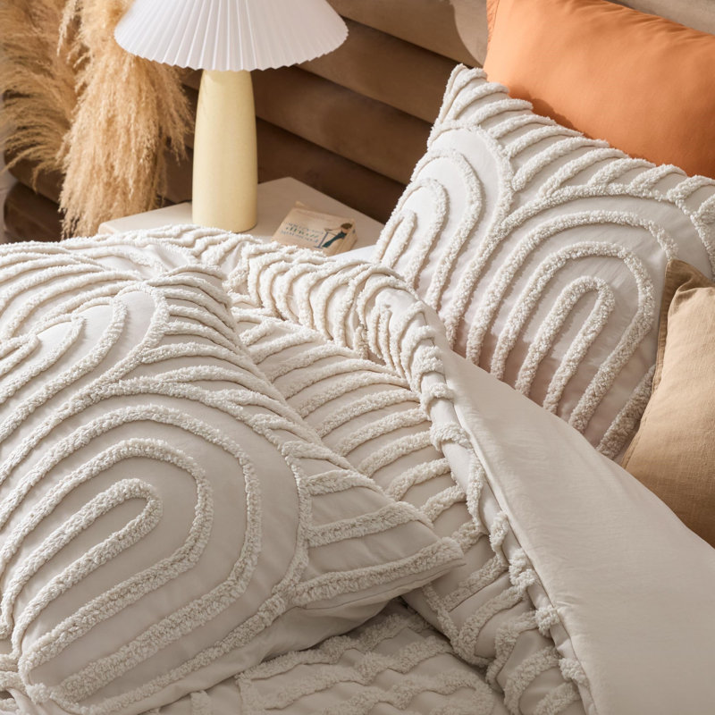 Ensemble d'édredon pour lit toutes saisons Boho, Beige