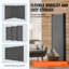 Room Divider 6 Panel Fabric Room Privacy Screen for Office Bedroom Beige-507626688