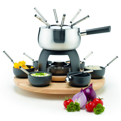 1,9 L Fondue-Set aus Edelstahl