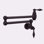 Robinet de remplissage de pot, robinet de remplissage de pot mural commercial, robinet de cuisine pliable en laiton, robinet de machine à café avec bras articulés doubles articulés, style A, noirci