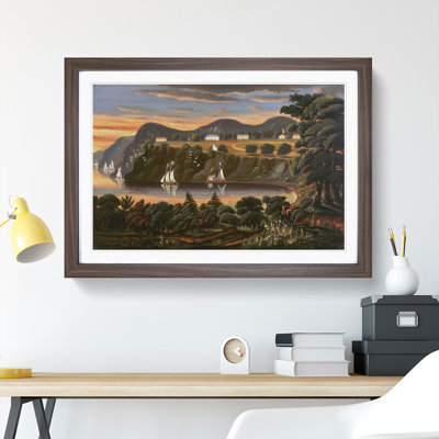 View of Hudson River by Thomas Chambers - Picture Frame Painting