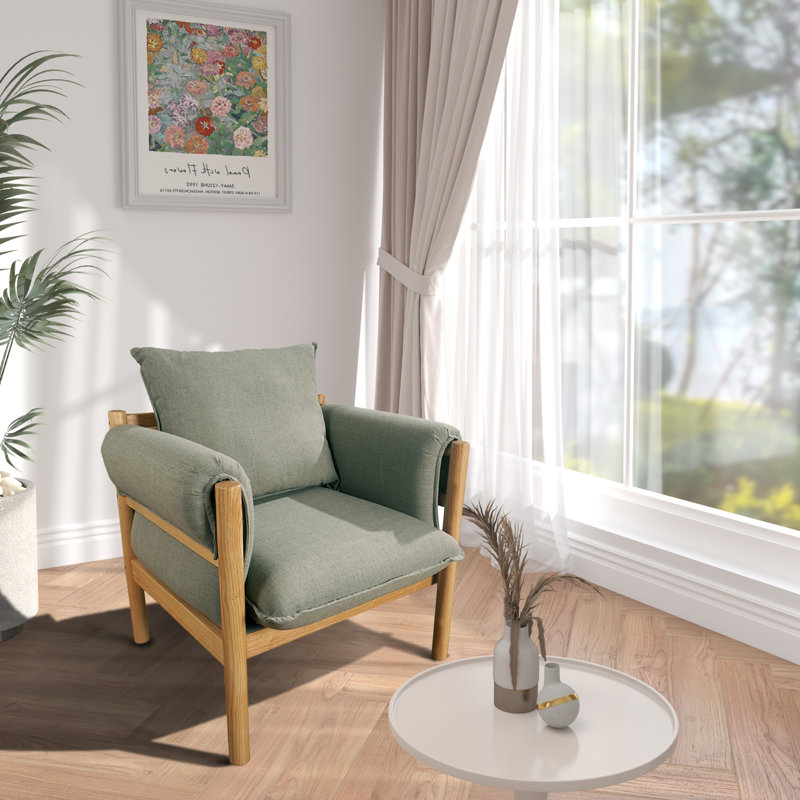 Fauteuil Maanvi, Polyester gris