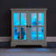 Antique Cabinet With Smooth Tabletop, Led Lights, Adjustable Shelves, Home Decor