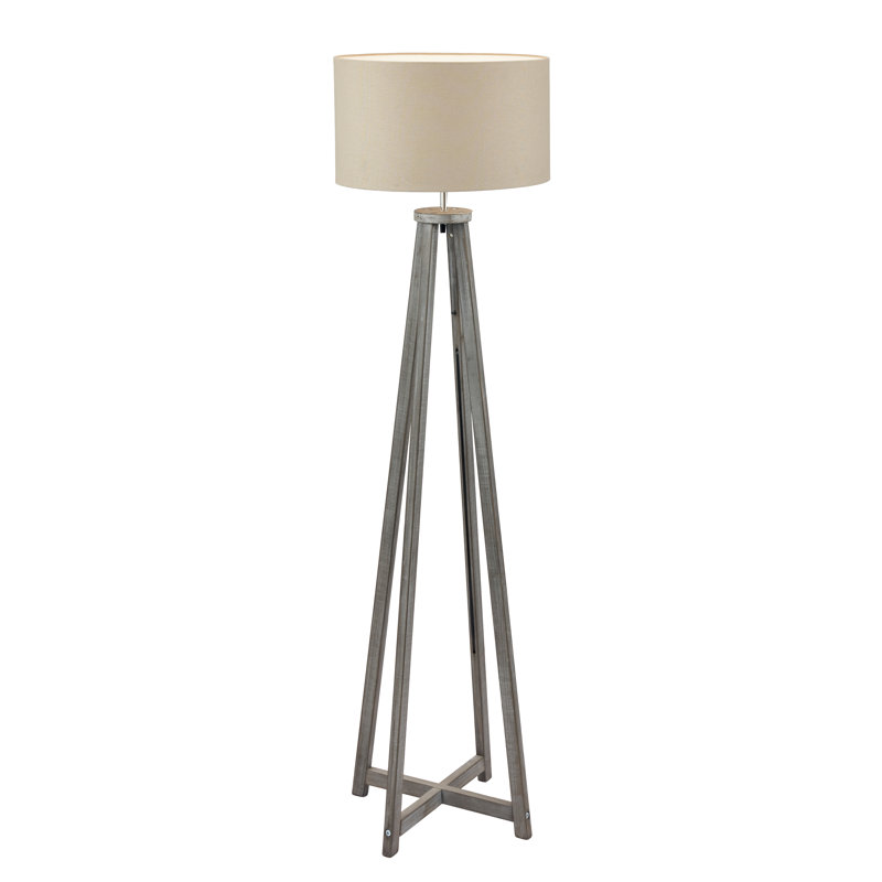 Dzifa 136cm Tripod Floor Lamp, Grey
