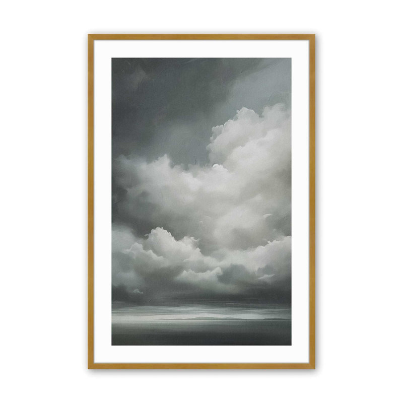 Sombre Skydance I, H 37,25 po x l 25,25 po, Cadre photo simple or poli