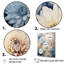 Minimalisme «Blooming Mums» en beige et bleu estompé sur toile-97063723-97063728