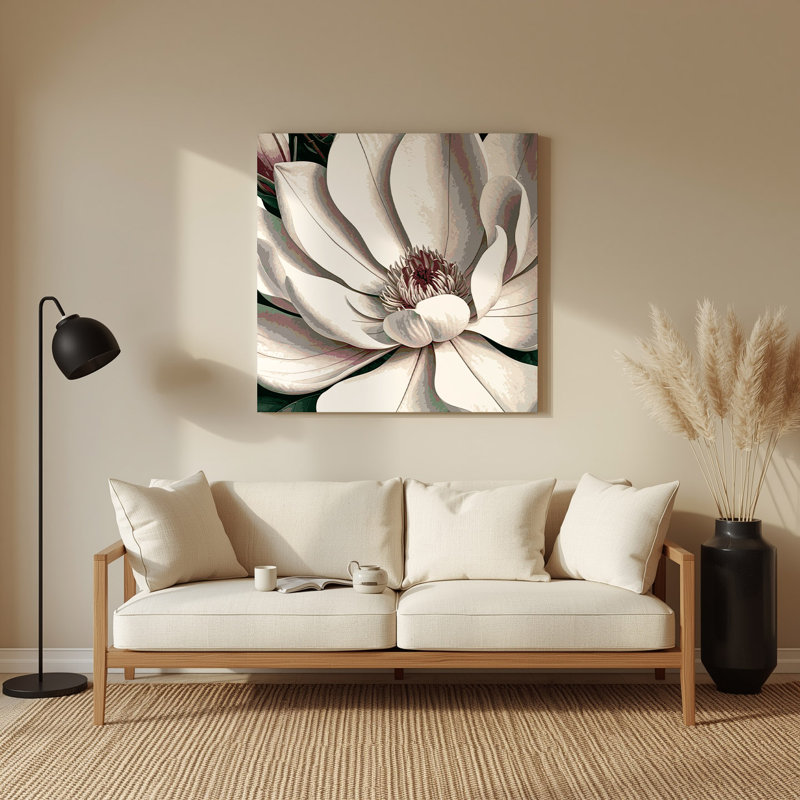 Aquarelle botanique 9, art mural gris en métal, 12" H x 12" W