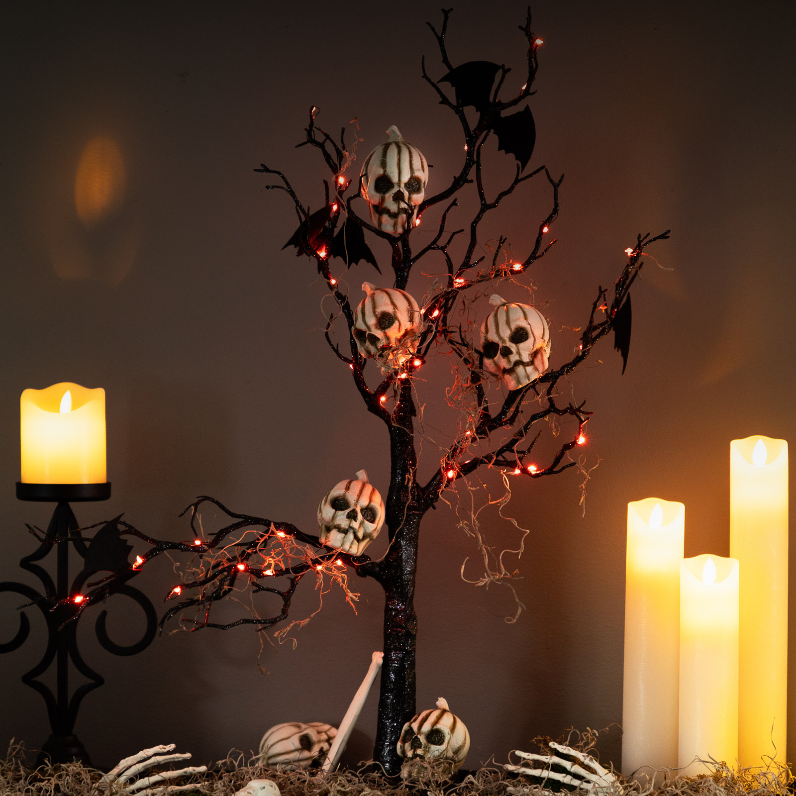 6-Piece Pumpkin Skull Set