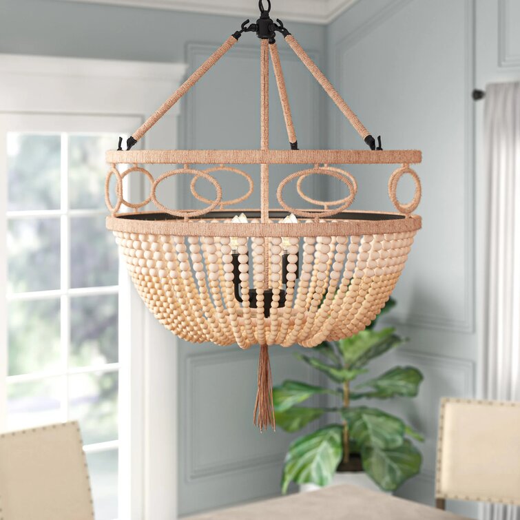 Sadie Light Unique Empire Chandelier with Rope Accents  Reviews Joss   Main