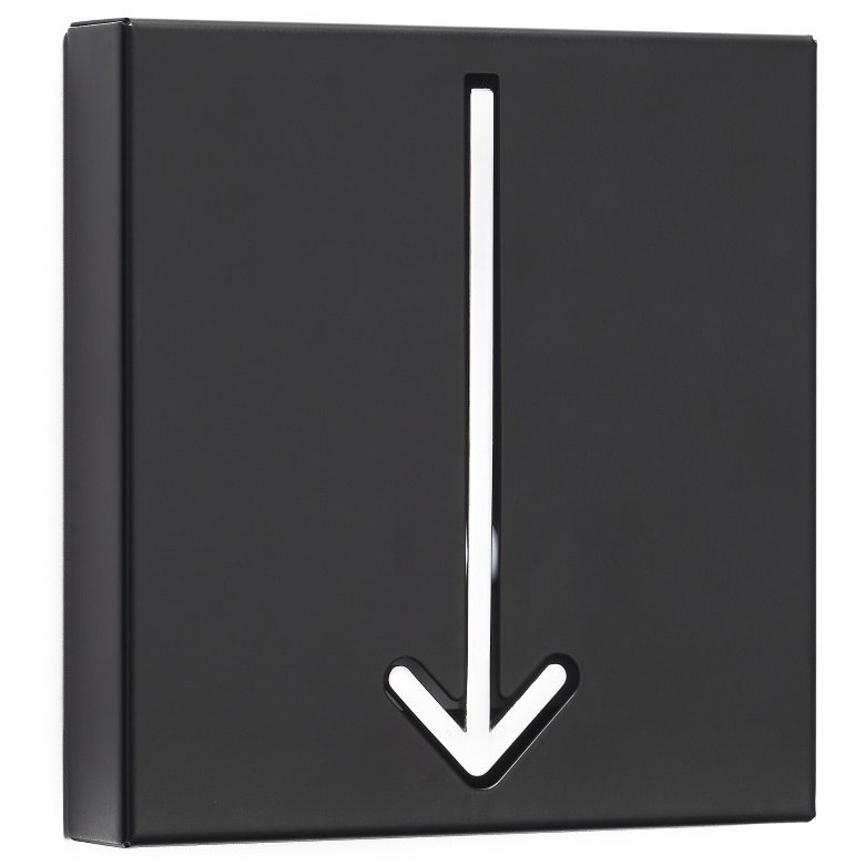 Wall Wall Hook, Black powder-coated/Chrome