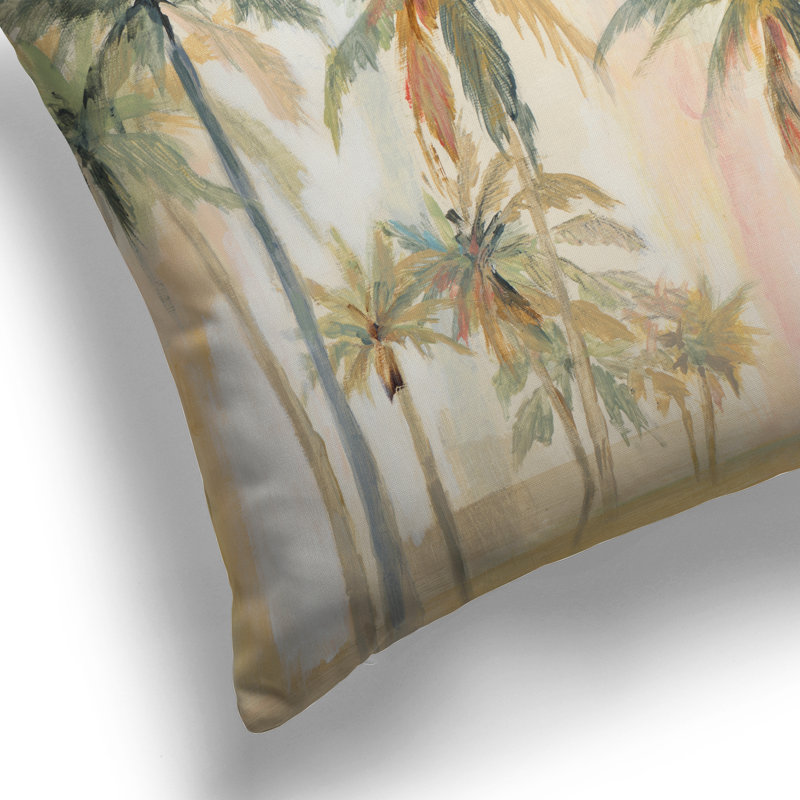 The Palms Reversible Throw Pillow