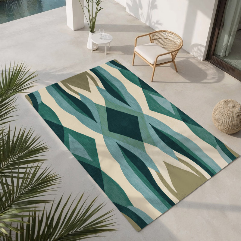 Tapis intérieur et extérieur Radiant Eclipse, Rectangle 5 pi x 7 pi