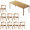 Nordic style rectangular dining table set.