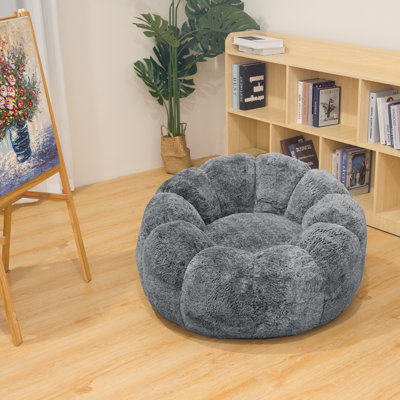Flower Shaped Lazy Sofa: Made Of Imitation Velvet Fabric, Skin Friendly, Filled With Sponge Soft Elasticity, And Surrounded By Comfortable Armrests