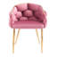 Fauteuil moderne en velours avec fauteuil d'appoint rose