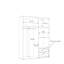 Laur 3 Door Manufactured Wood Wardrobe