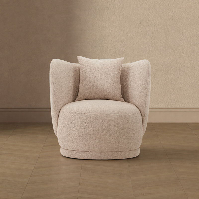 Fauteuil demi-tonneau Siri, Lin jaune blé