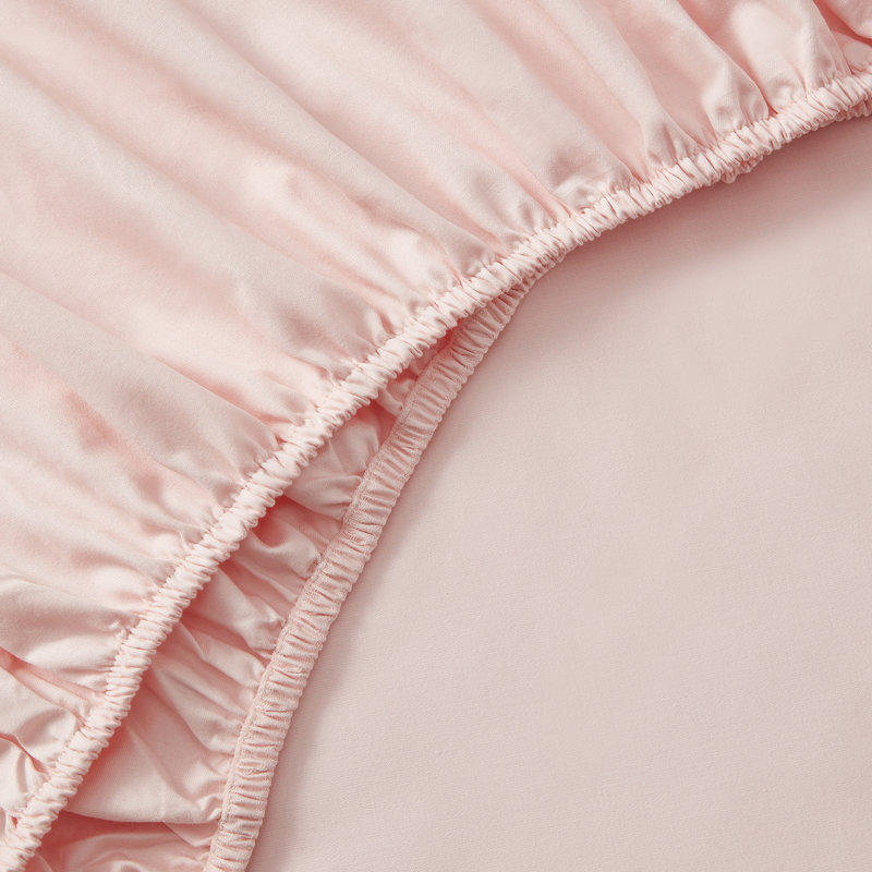 Ensemble de draps 100% satin de coton 600 fils 600 fils, Rose Gossamer, Grand