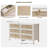 Pomodoro 51" W Rattan 6-Drawer Dresser With Golden Handles — Coastal Boho Bedroom Storage Chest-1121353963