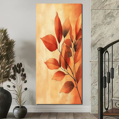 «Terracotta Leaves Layers Of Forest III», art mural feuilles