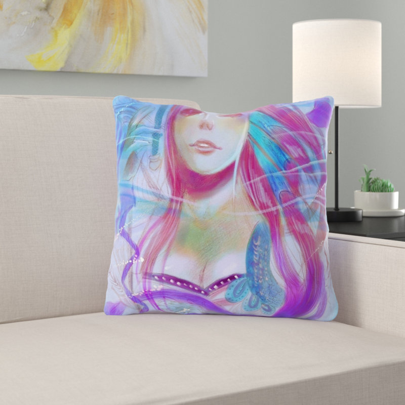Outdoor Reversible Throw Pillow, Microsuede, Indoor 