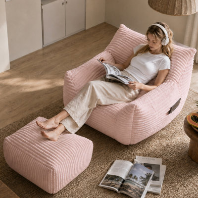 Fauteuil à billes surdimensionné lavable pour adultes, canapé paresseux pour le dortoir du salon