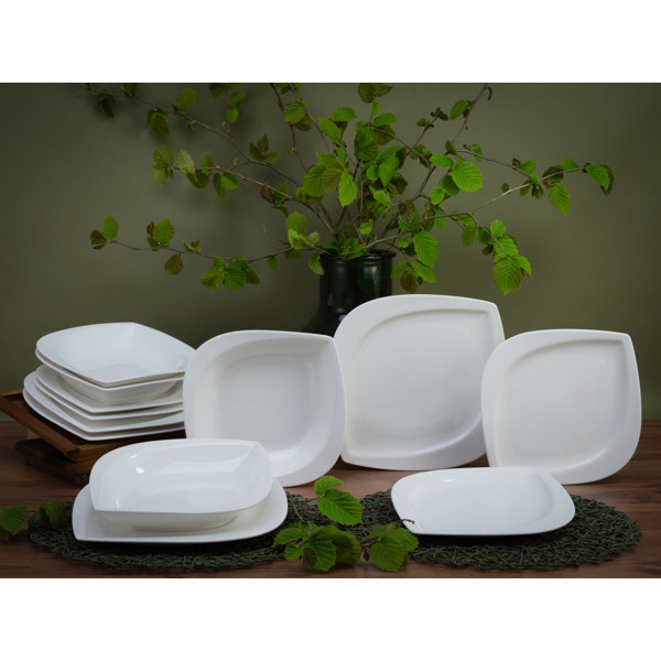 Tableware Tesco White Square Dinner Plates Ceramic Dinnerware
