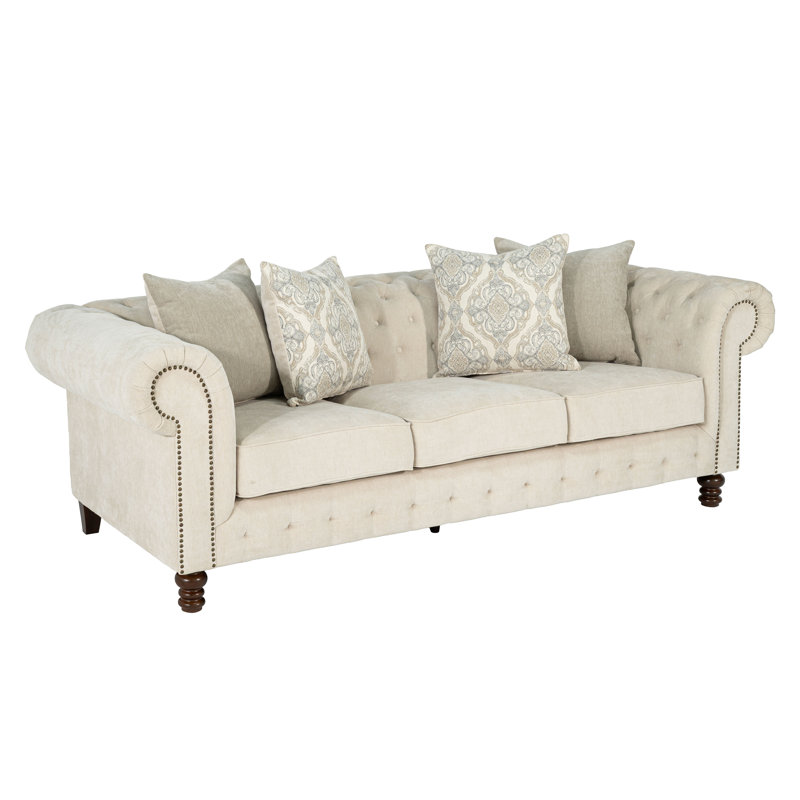 Canapé avec accoudoirs arrondis Eastridge Chesterfield