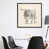Toile avec cadre gris foncé