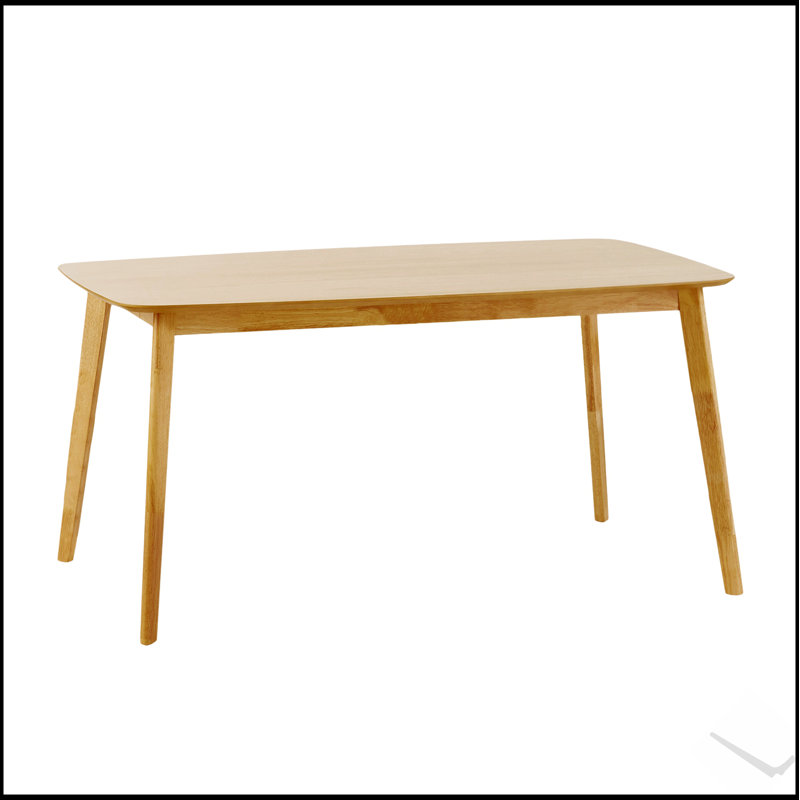Table de salle à manger rectangulaire élégante avec surface lisse et conception stable à quatre pieds pour les maisons modernes