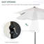 Parasol solaire avec lumières DEL - 9 pi x 7 pi, inclinable pour la protection contre le soleil, abat-jour extérieur à multiples zones inclinables et manivelle de 7 pi, améliorant les espaces dans le jardin, la terrasse et la cour
