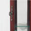 Vitrine de coin avec lumières, tablettes réglables en verre trempé, dossier en miroir, vitrine, cerisier (ampoule E26 non incluse)