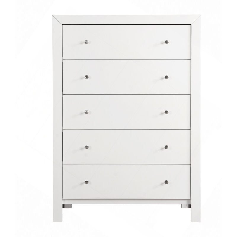 Commode à tiroirs, commode Burlington, Blanc